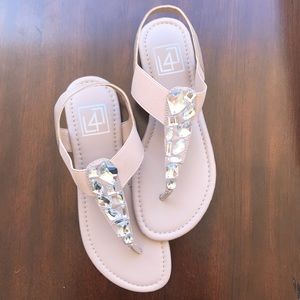 Brand New in Box Blush Jeweled Sandals 👡